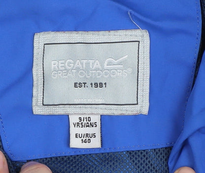 Additional view of Regatta boys’ blue parka jacket 10 years hooded waterproof