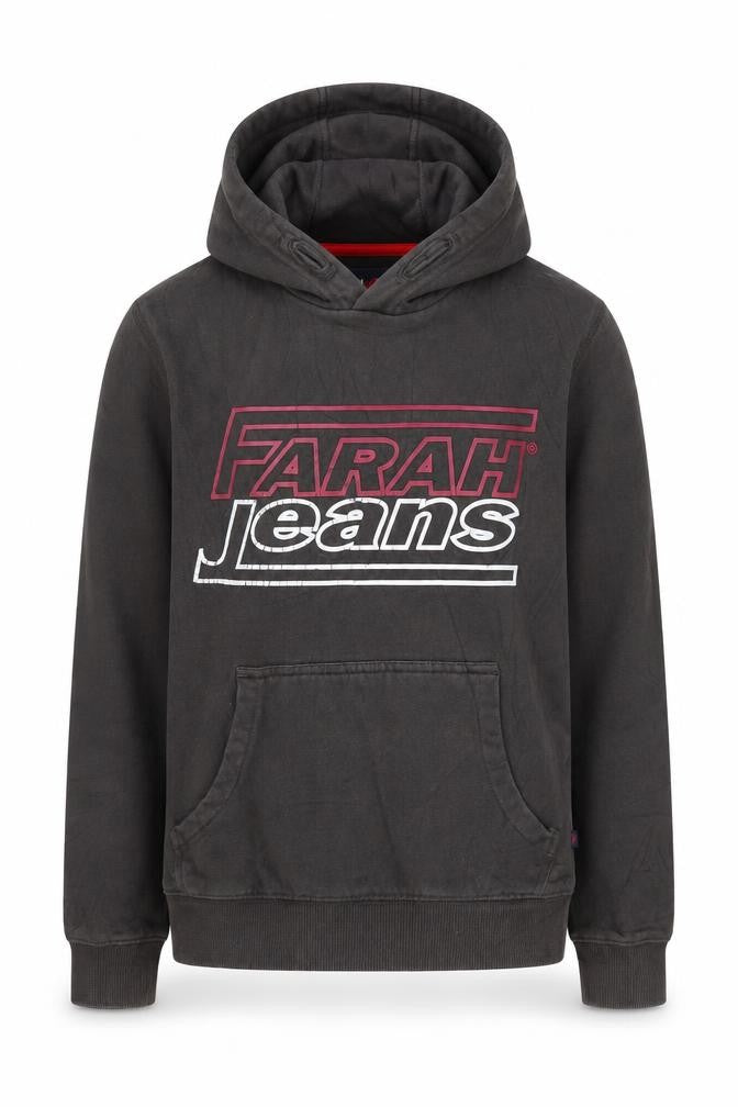 Farah Jeans Boys Black Pullover Hoodie, Size 10-11Y