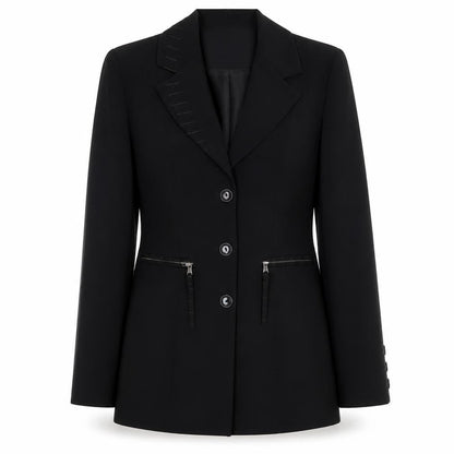 Saint-Honore Women's Black Suit Jacket Size 10