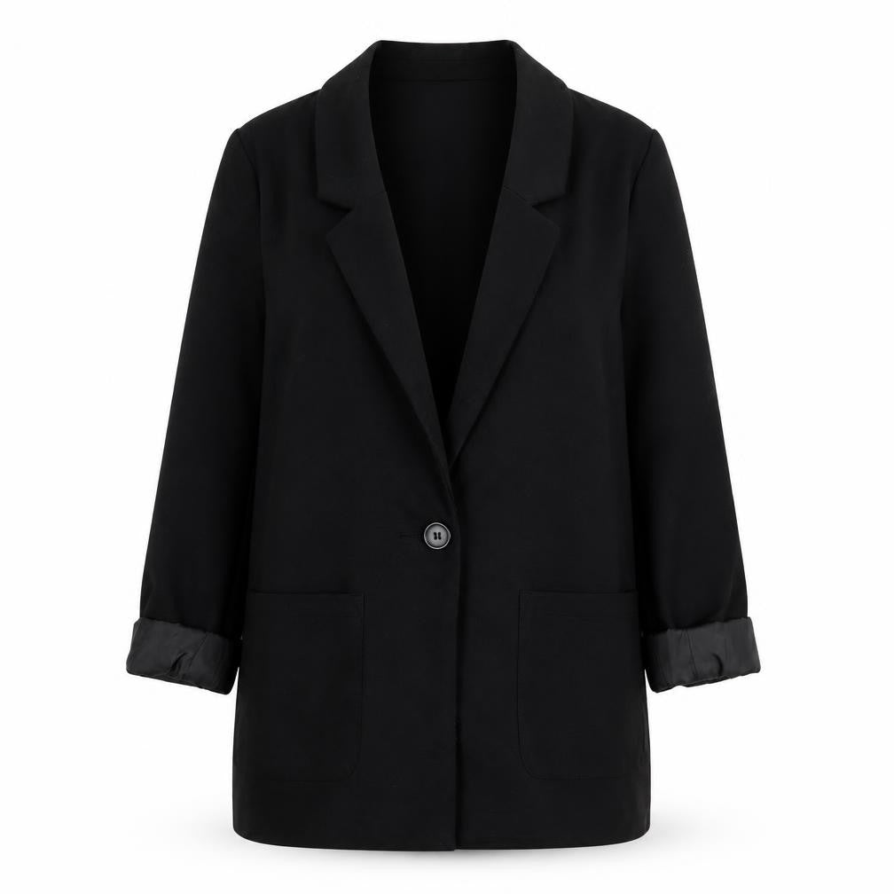 H&M Women's Black Blazer Size 8 Notch Lapel