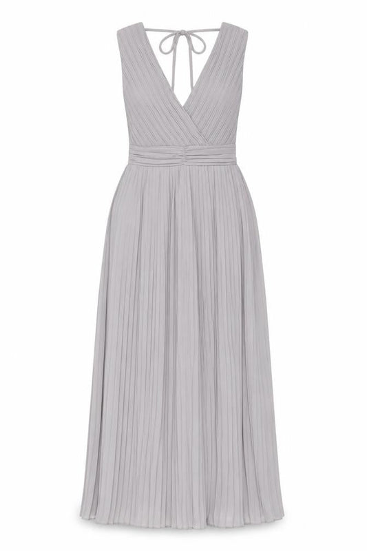 TFNC London Grey Sleeveless Maxi Dress - Size 10
