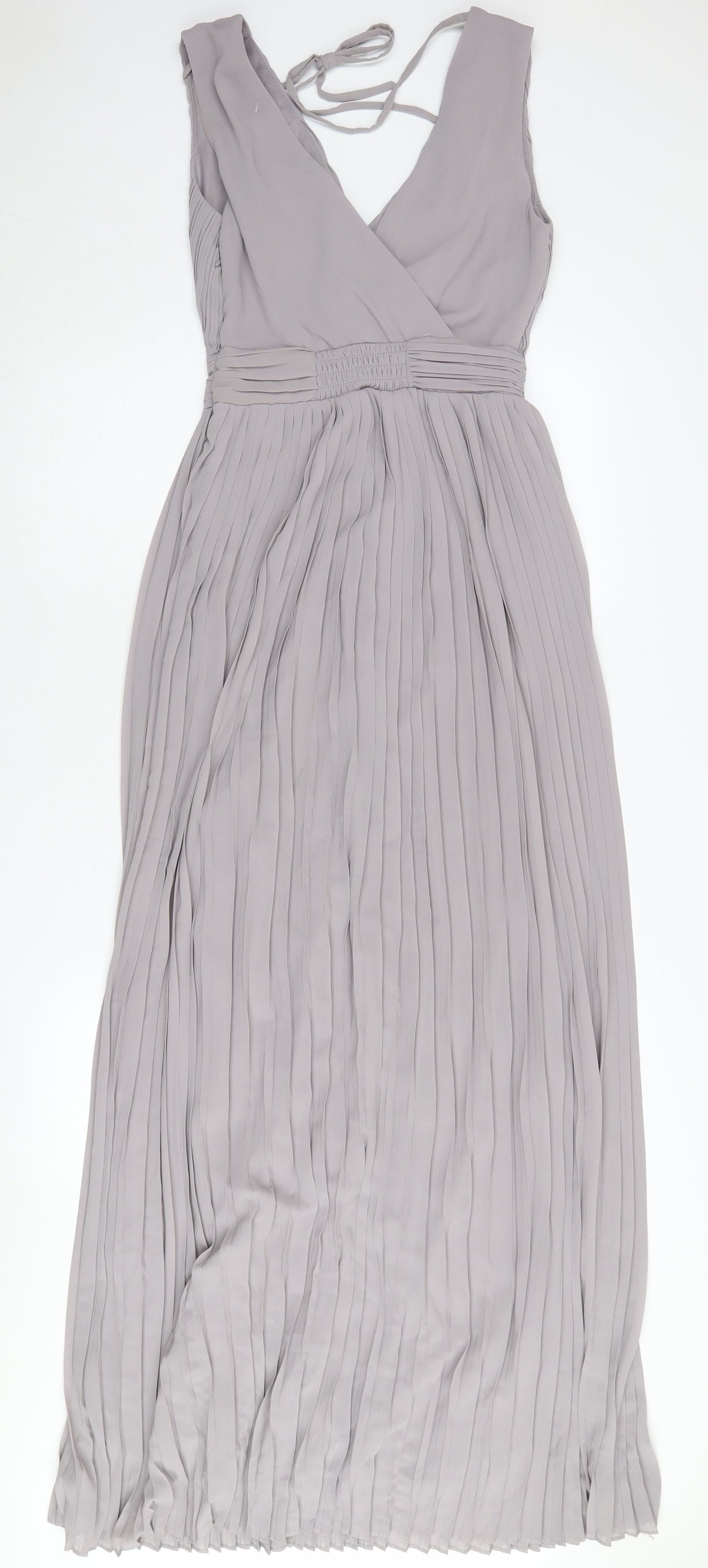 TFNC London Grey Sleeveless Maxi Dress - Size 10