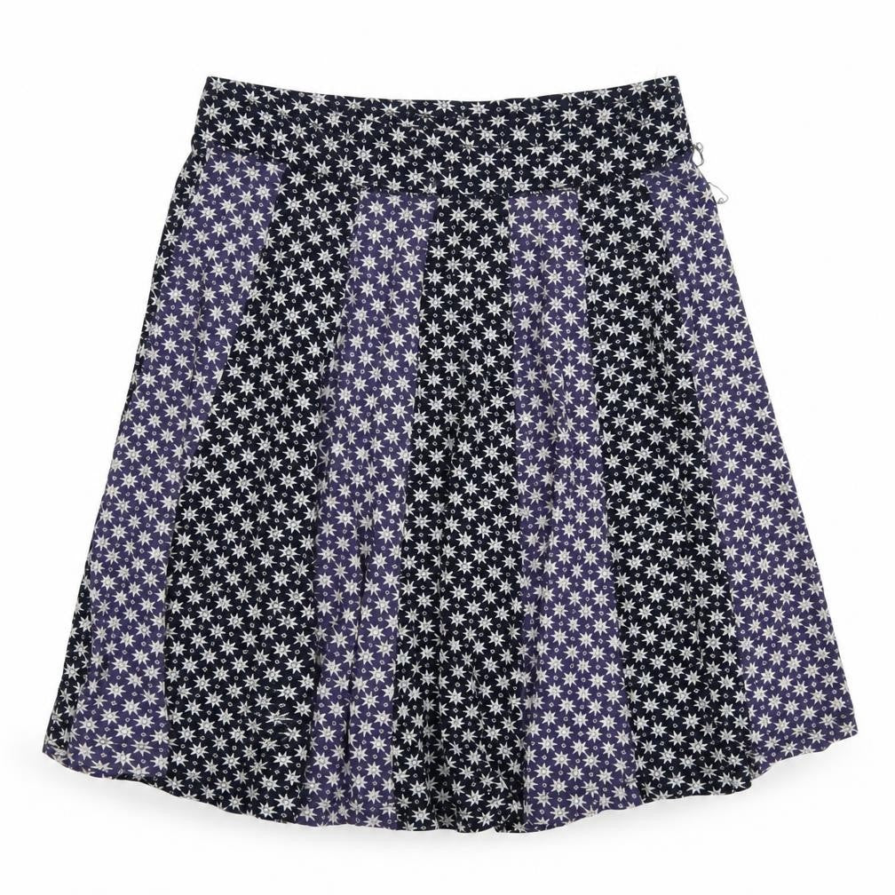 Fat Face Women's Blue Floral Chambray Skirt Size 8