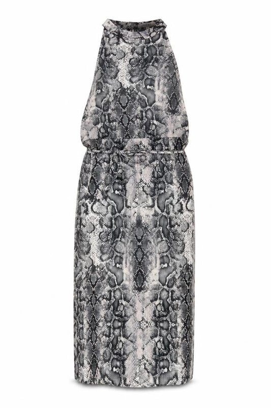 Oasis Women's Grey Animal Print Dress M
