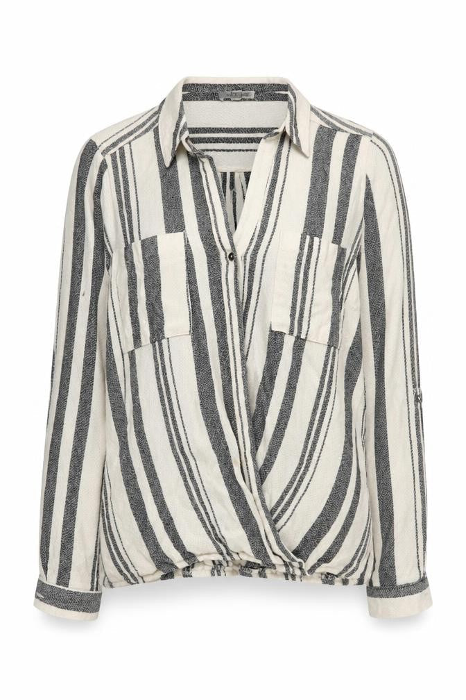 River Island Women's Striped Button-Up Shirt 12