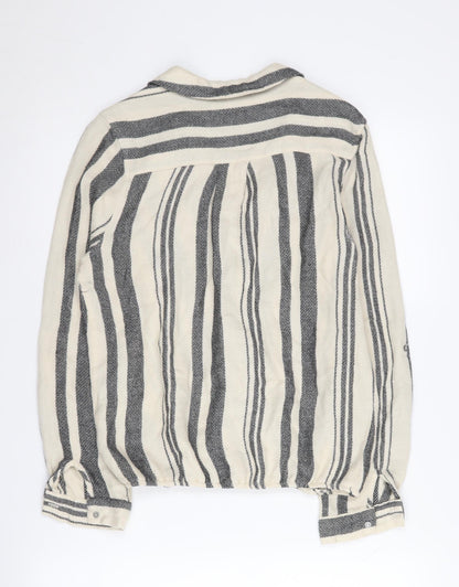 River Island Women's Striped Button-Up Shirt 12