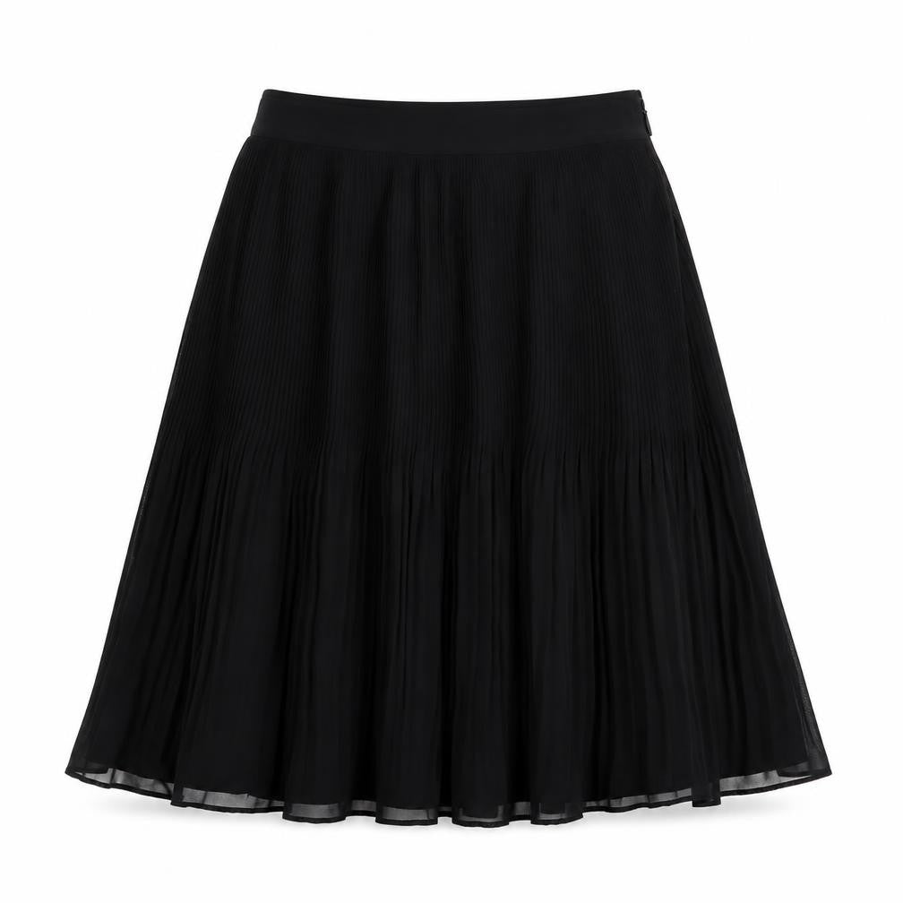 Marks & Spencer Black Pleated Midi Skirt Size 8