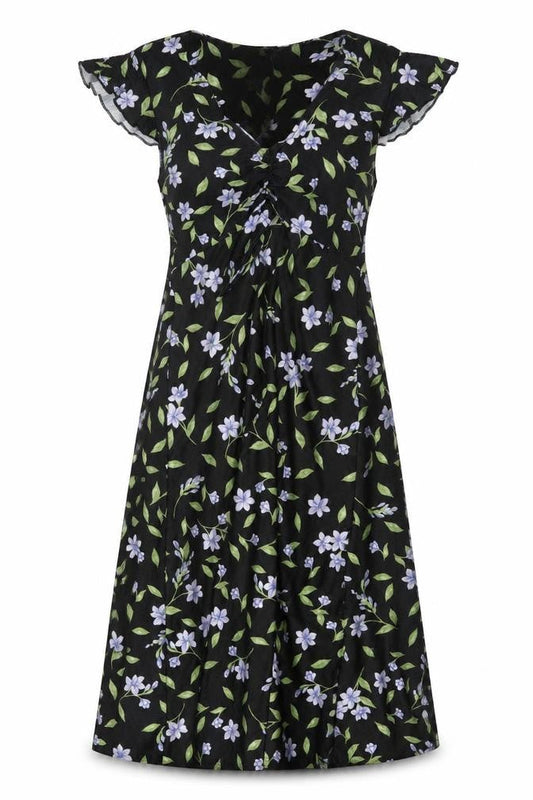River Island Women's Black Floral Dress Size 10