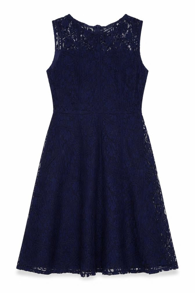 Wallis Women's Blue A-Line Dress, Size 14