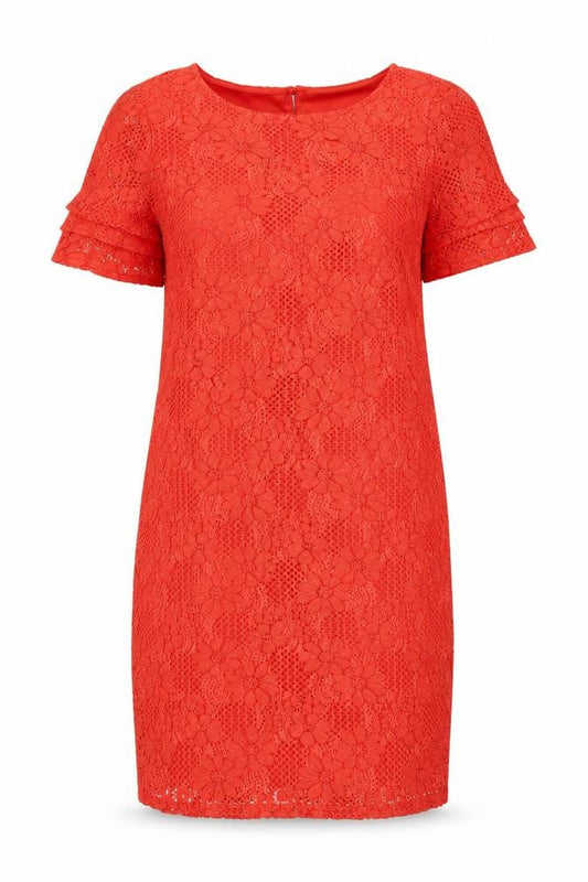 Dorothy Perkins Women's Red Lace Dress Size 14