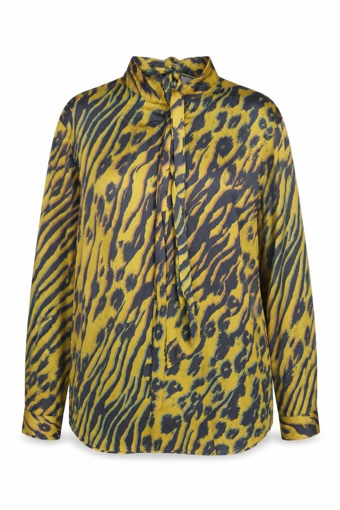 Asos Design Women's Multicoloured Animal Print Blouse 3XL