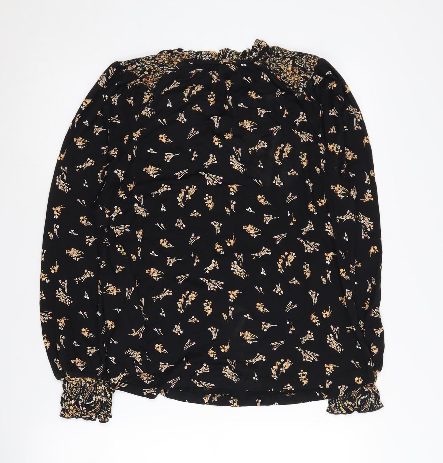 Fat Face Women's Black Floral Blouse Size 8