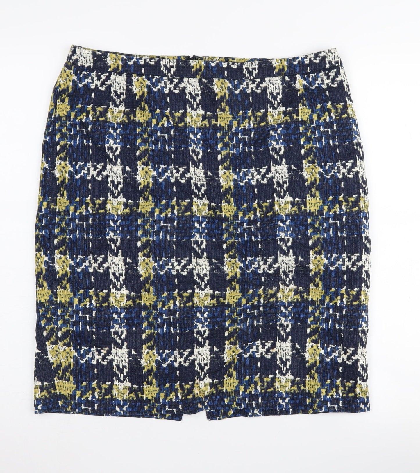 Jigsaw Women's Check Pencil Skirt, Size 12, Multicoloured