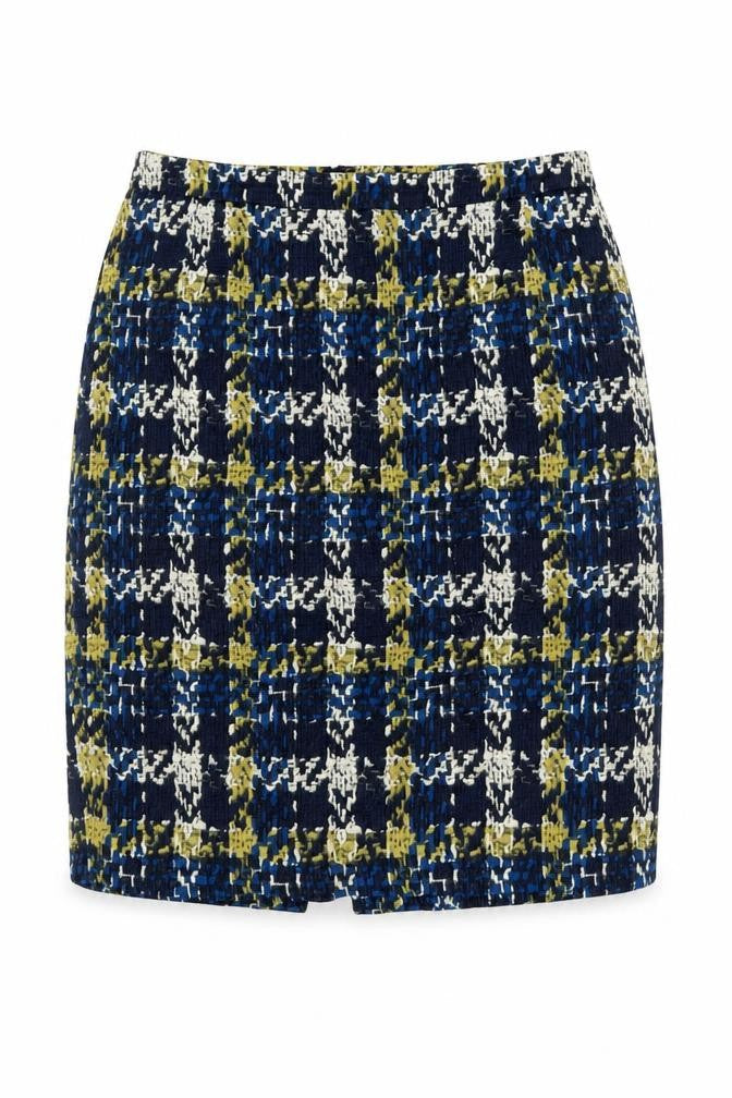 Jigsaw Women's Check Pencil Skirt, Size 12, Multicoloured