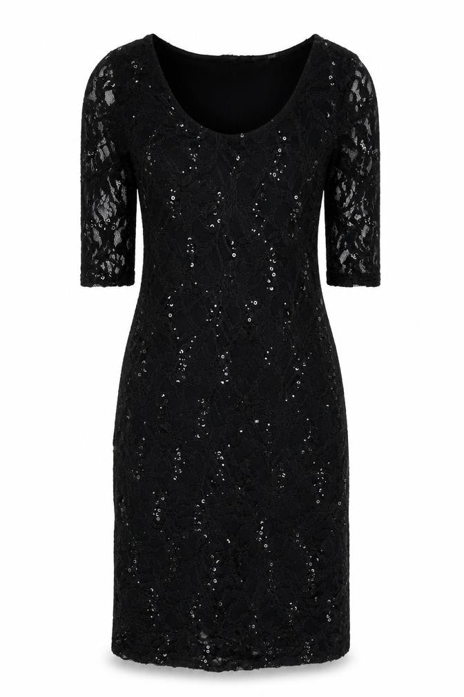 Jane Norman Women's Black Sequin Dress Size 6