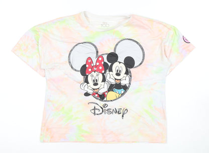 Front view of Disney girls’ multicoloured graphic t-shirt 11-12 years