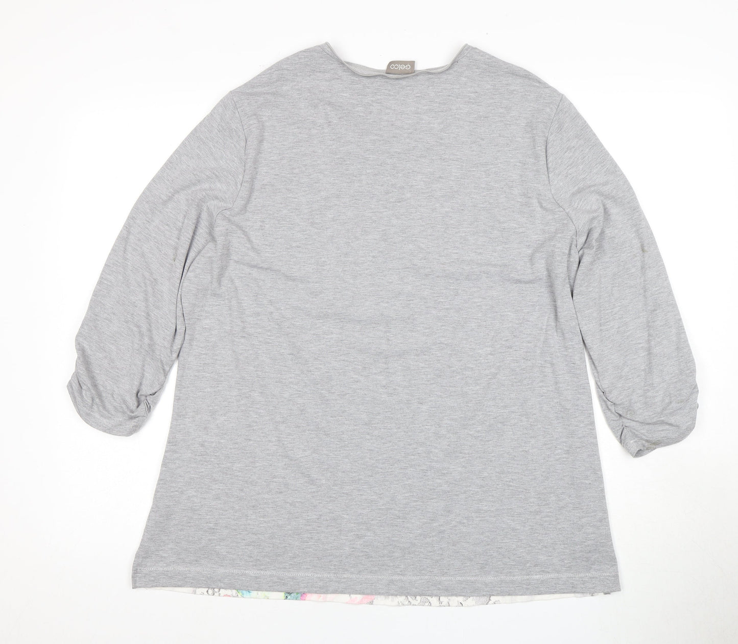 Gelco Women's Grey Floral T-Shirt Size 20