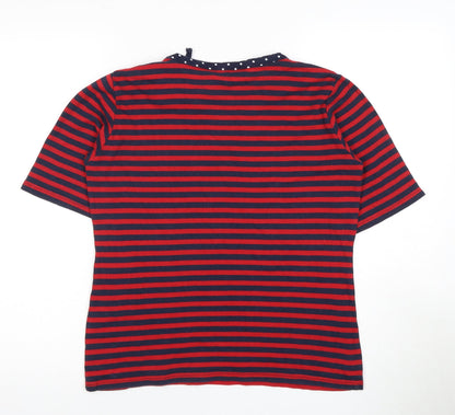 Isle Women's Multicoloured Striped Bow Top, Size 14