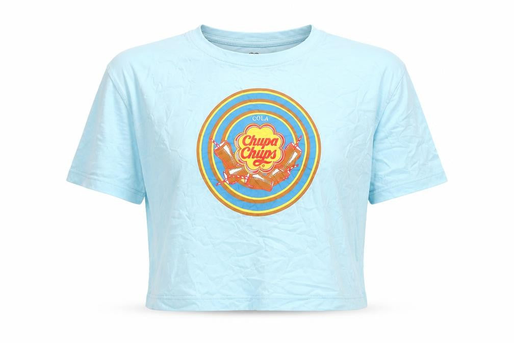 Chupa Chups Unisex Blue Retro T-Shirt Size S