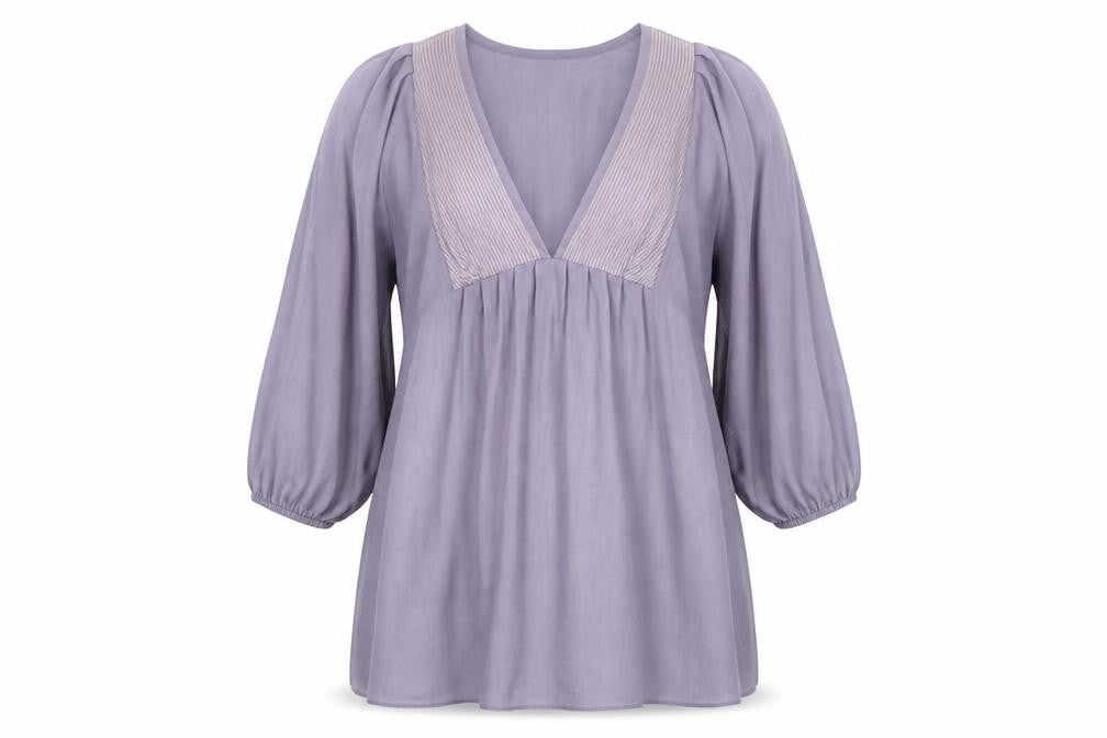 Aline Vanessabrunno Women's Grey Tunic Blouse Size 10