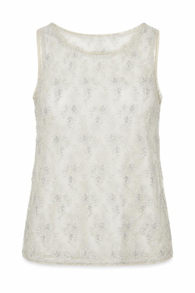 Whistles Women's Ivory Tank Top UK Size 8