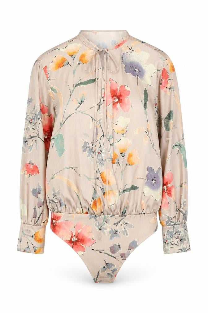 Zara Women's Multicoloured Floral Bodysuit Size 6