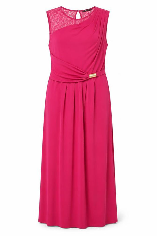 Savoir Women's Pink Sleeveless Ruched Dress