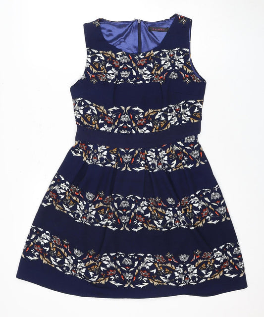 Tenki London Women's Multicoloured Fit & Flare Dress, Size 12