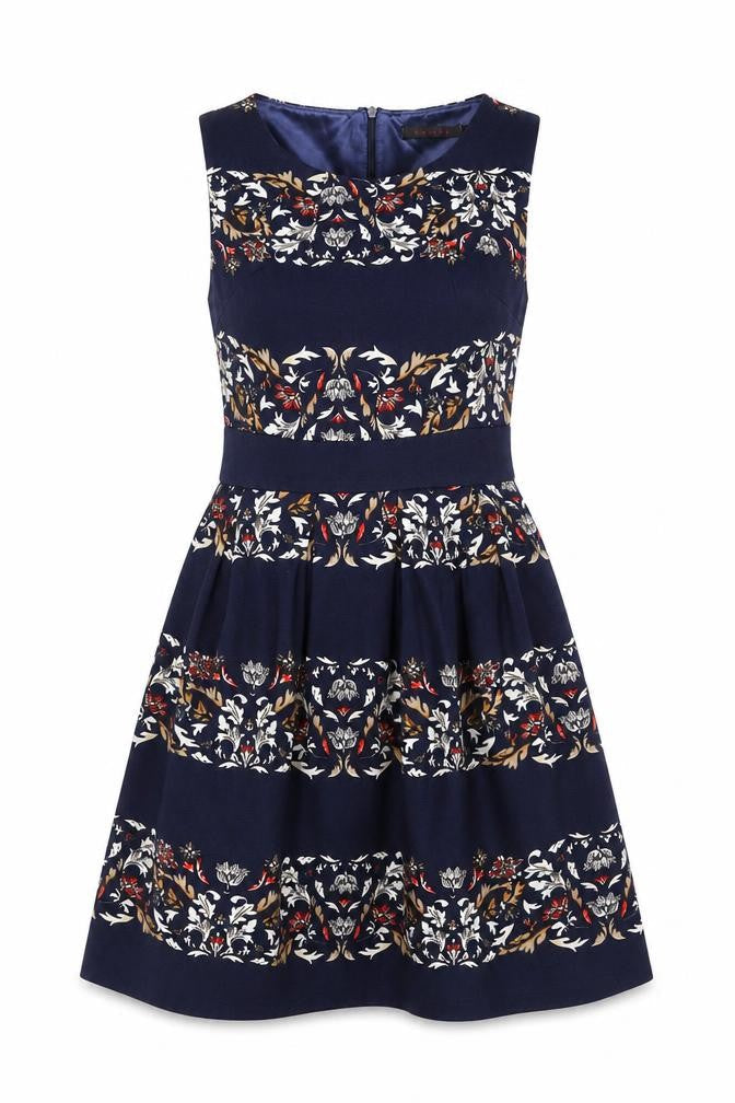 Tenki London Women's Multicoloured Fit & Flare Dress, Size 12