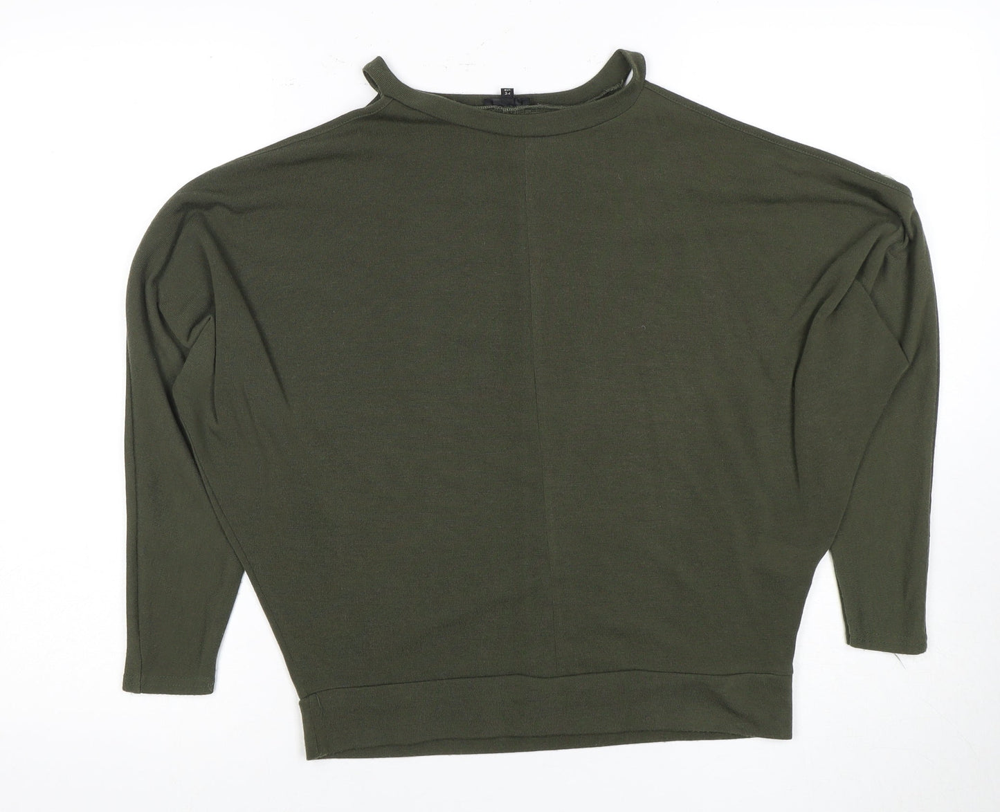 River Island Women's Green Mock Neck Top Size 8