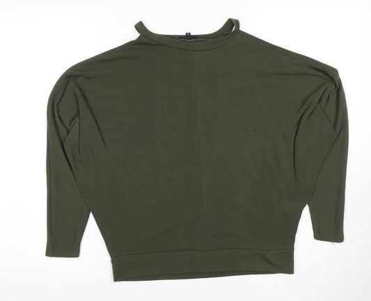 River Island Women's Green Mock Neck Top Size 8