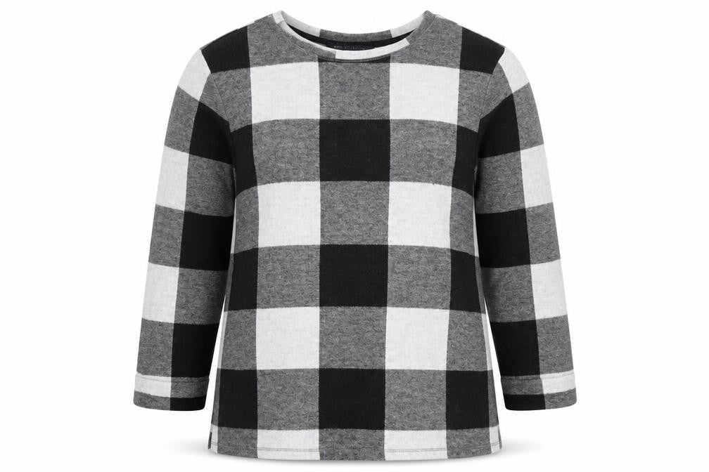Marks & Spencer Women's Multicoloured Size 12 Check T-Shirt