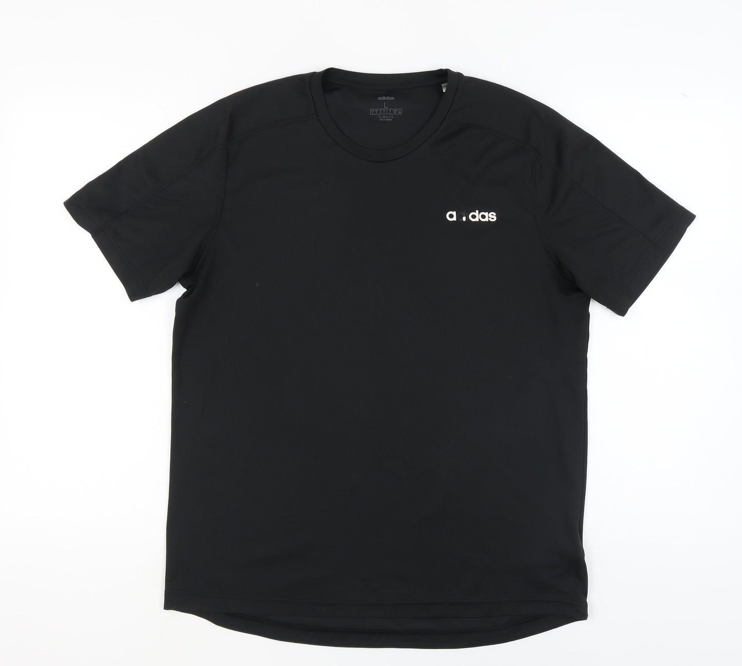 Adidas Men's Black Crew Neck T-Shirt, Size L