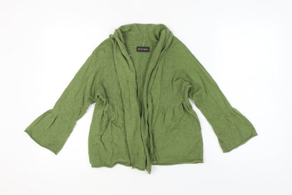 Additional front view of Principles Women's Green Cardigan, size 12, Knit