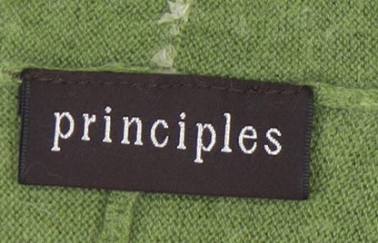 Close-up detail of Principles Women's Green Cardigan, size 12, Knit