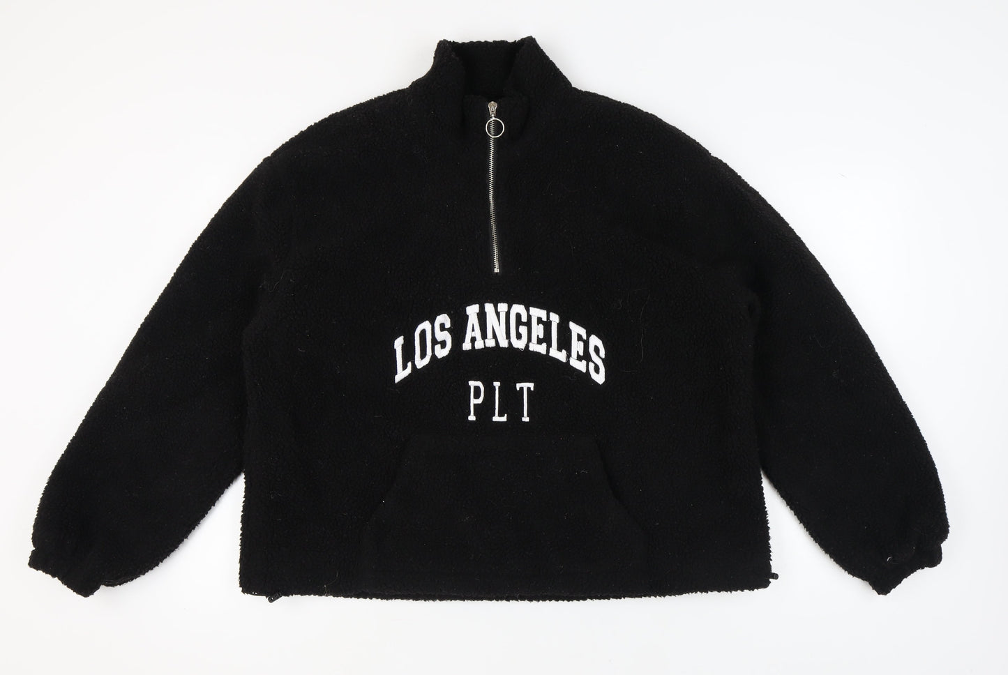 PrettyLittleThing Women's Black Logo Sweatshirt Size 12