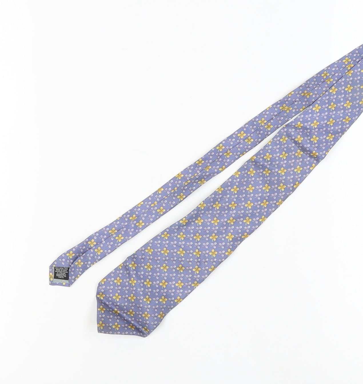 Beaufort Blue Floral Silk Men's Tie - Made in Italy