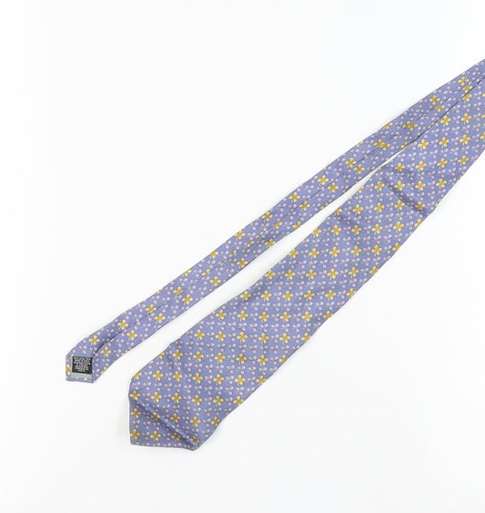 Beaufort Blue Floral Silk Men's Tie - Made in Italy