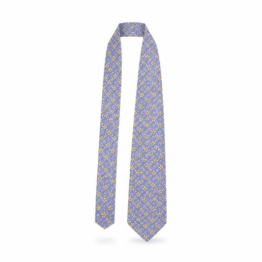 Beaufort Blue Floral Silk Men's Tie - Made in Italy