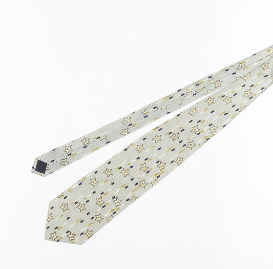 Pierre Victoire Men's Grey Geometric Silk Tie