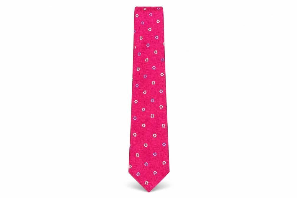Joseph Turner Men's Pink Floral Silk Tie