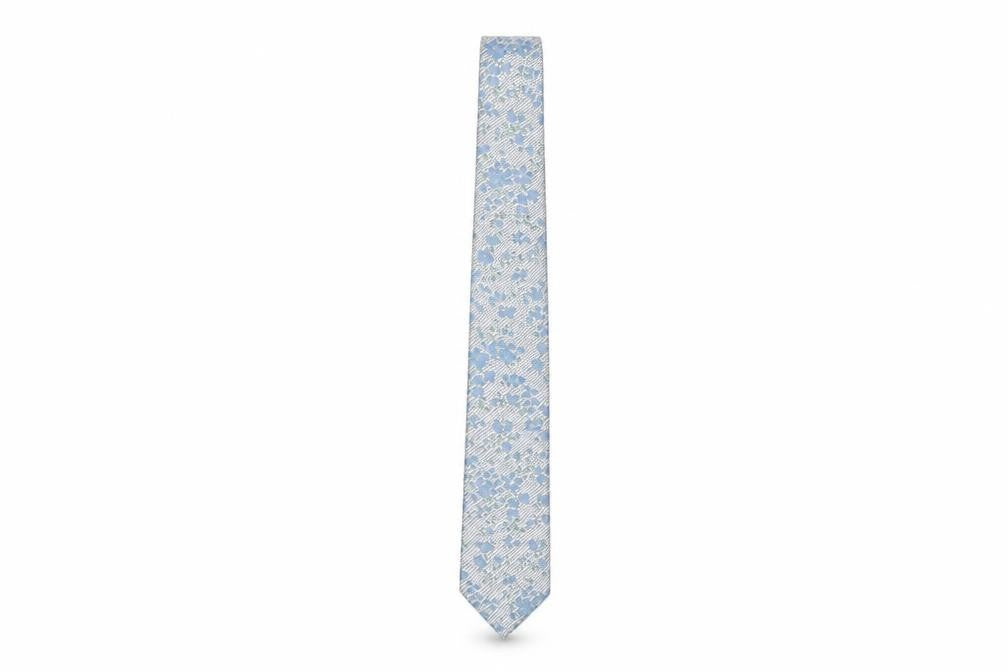 Marks & Spencer Men's Blue Floral Slim Tie