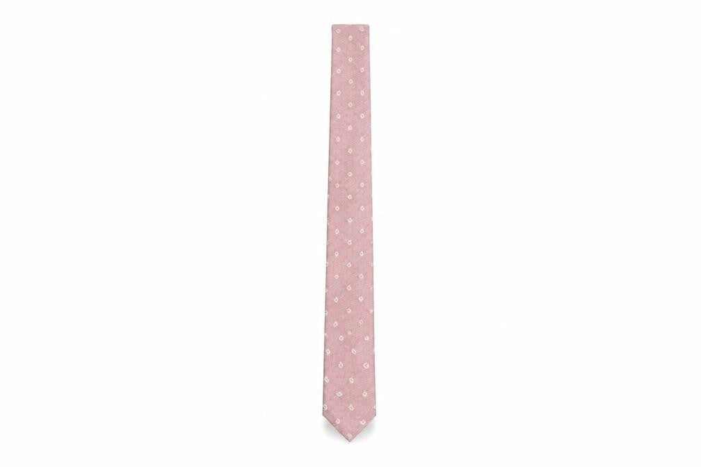 Jaeger Men's Pink Slim Silk Paisley Tie