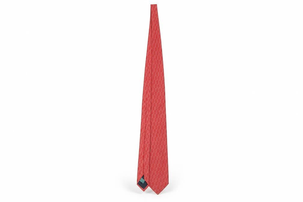 Andrew's Ties Men's Red Geometric Silk Tie