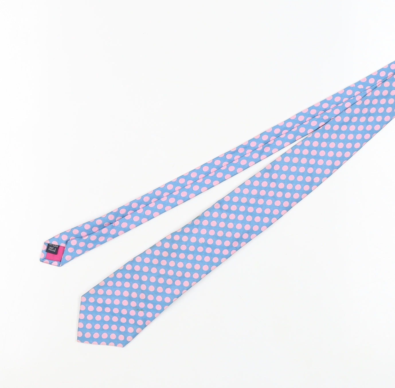 Alexandre Men's Blue Silk Polka Dot Tie