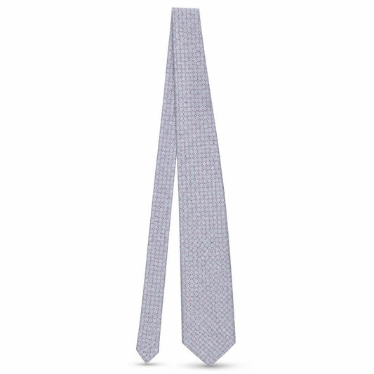Frangi Men's Grey Silk Geometric Tie