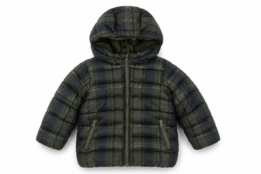Benetton Unisex Baby Green Puffer Jacket 12M