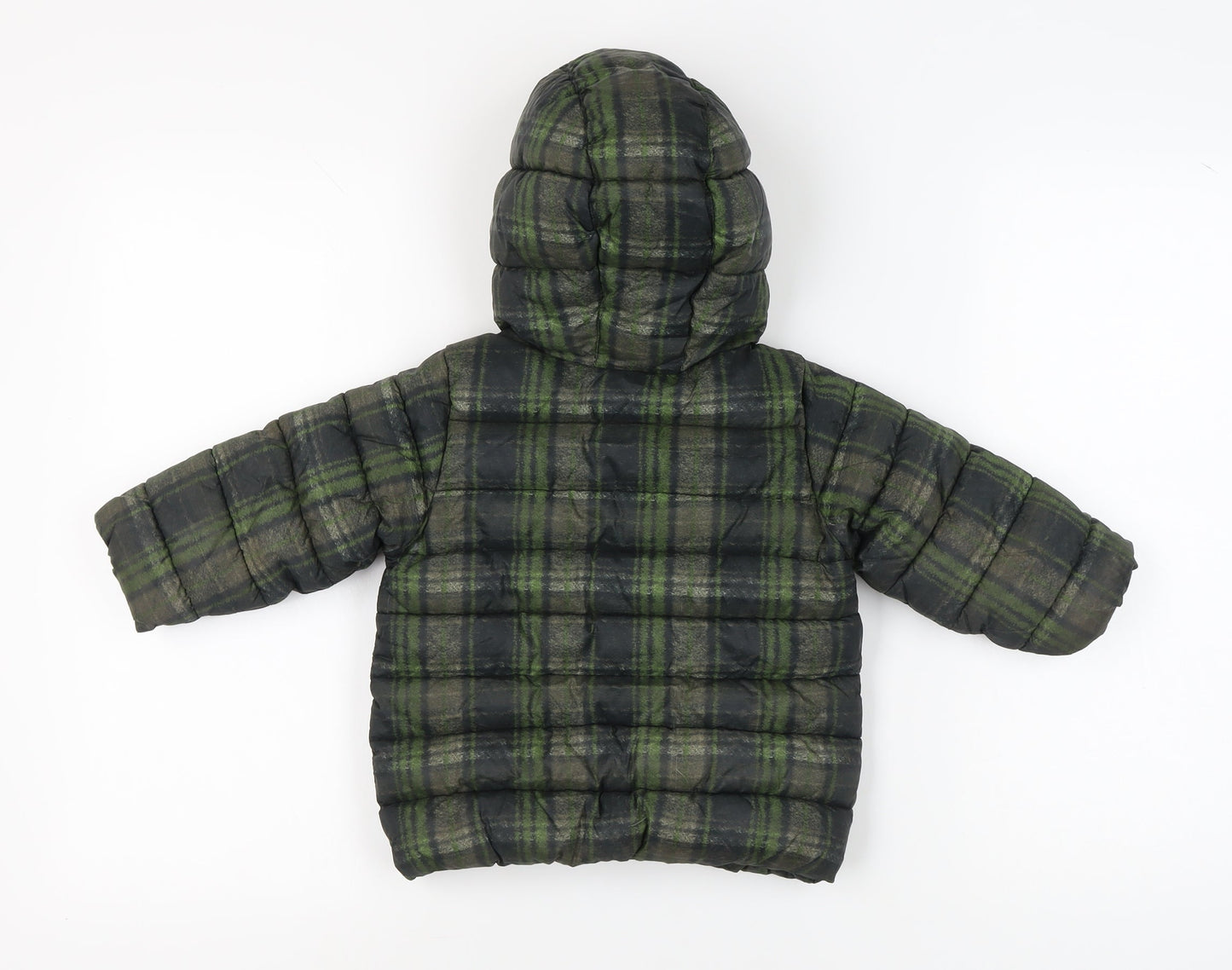 Benetton Unisex Baby Green Puffer Jacket 12M