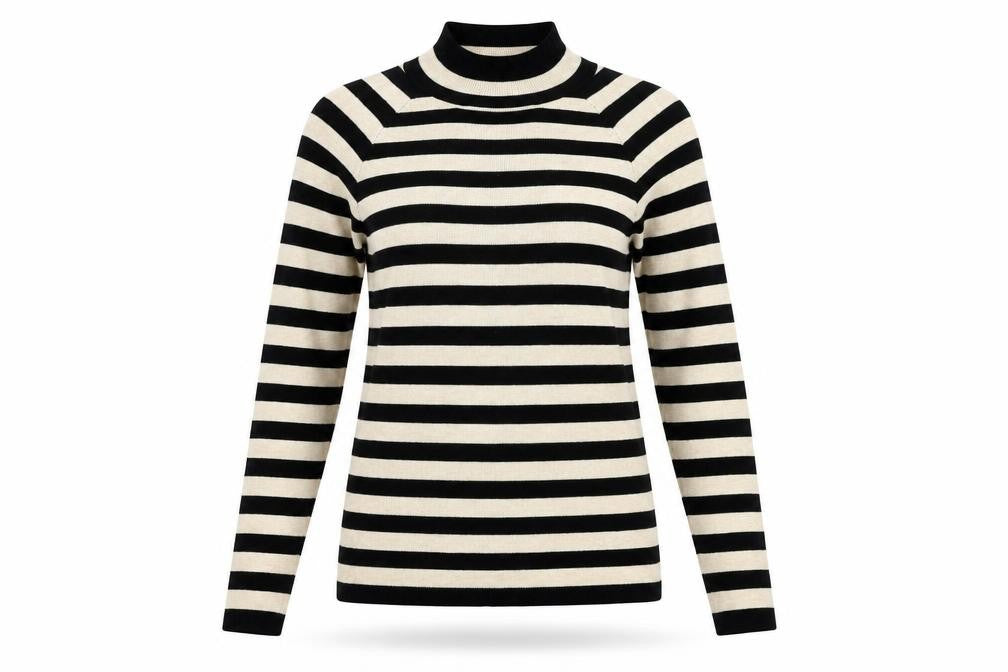 Next Women's Black Striped Pullover Jumper, Size 12