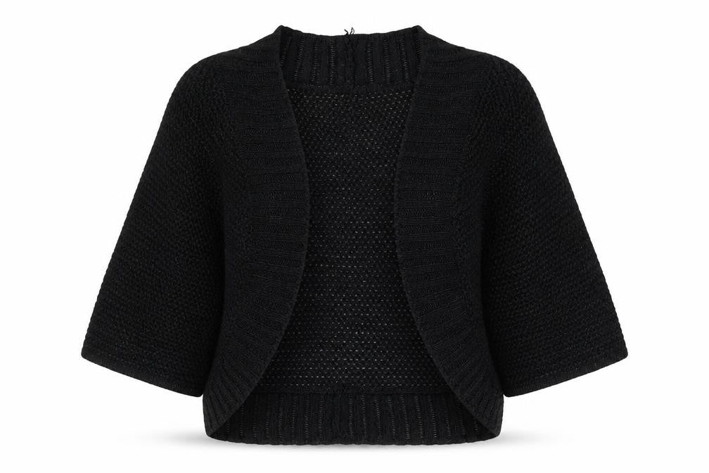 Next Women's Black Open-Knit Cardigan XL